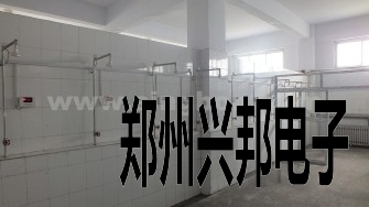 郟縣第一高中學(xué)生浴室IC卡水控系統安裝現場(chǎng)